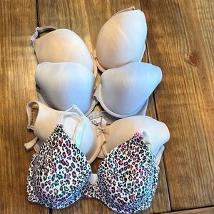 Victoria's Secret Pink Bra Lot Bundle (Size 32dd)